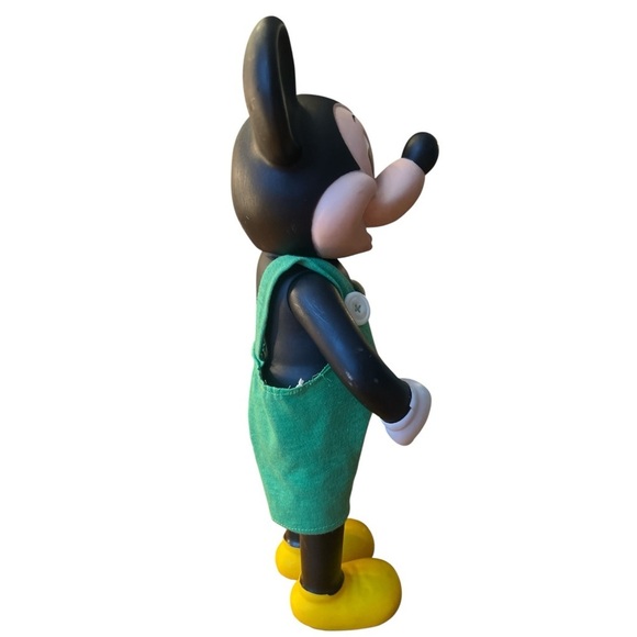 1977 Walt Disney Mickey Mouse Remco Toys Vinyl 15" Figure Dressed In Green Doll - Picture 3 of 10